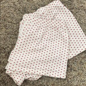 Brandy Melville Red and White Polka Dot Pajama Shorts